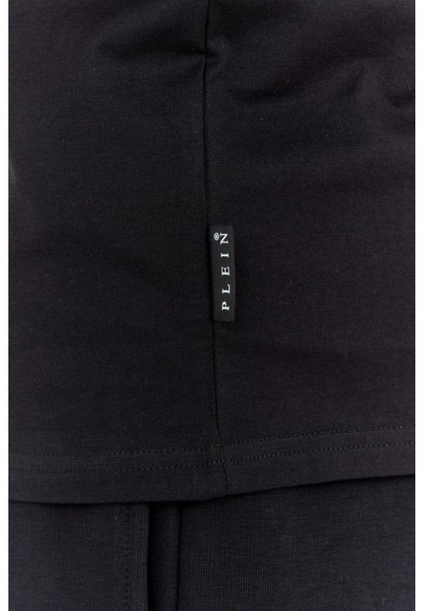 Philipp Plein - PHILIPP PLEIN Czarny męski t-shirt skull, Rozmiar L. Kolor: czarny