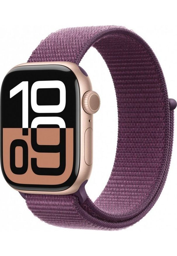 APPLE - Smartwatch Apple Watch 10 GPS + Cellular 42mm Rose Gold Alu Sport Loop Fioletowy (MWXC3QF/A). Rodzaj zegarka: smartwatch. Kolor: fioletowy. Styl: sportowy