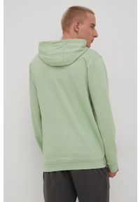 Ellesse bluza bawełniana męska kolor zielony z kapturem z aplikacją. Typ kołnierza: kaptur. Kolor: zielony. Materiał: bawełna. Wzór: aplikacja