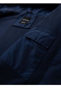 Ombre Clothing - Lekka kolorowa kurtka sportowa męska z polarem – zielono-granatowa V20 - Rozmiar: M. Typ kołnierza: kołnierzyk stójkowy. Kolor: zielony. Materiał: polar. Wzór: kolorowy. Styl: sportowy #9
