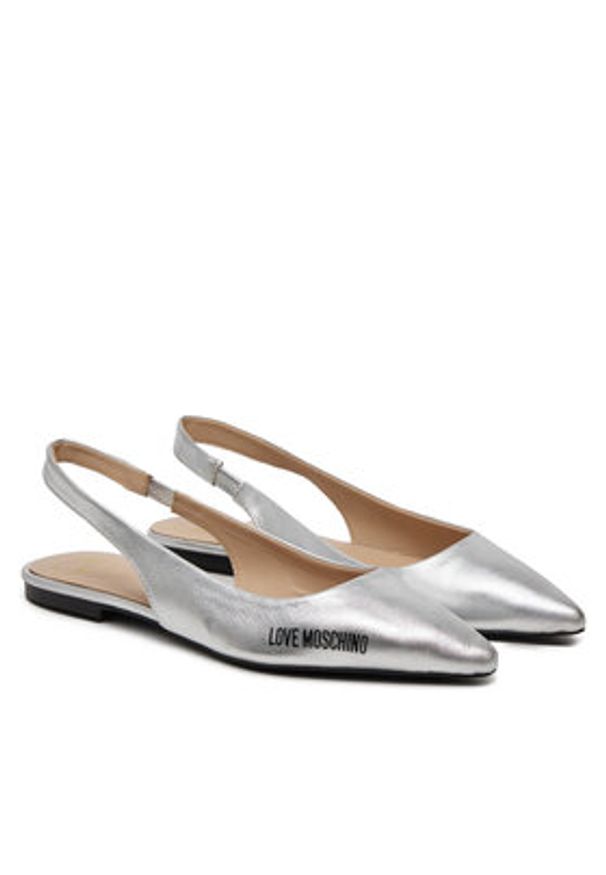 Love Moschino - LOVE MOSCHINO Sandały JA11021G1MIF0902 Srebrny. Kolor: srebrny. Materiał: skóra