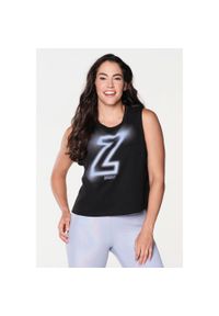 ZUMBA WEAR - Koszulka sportowa damska Zumba Wear Futuristic Tank na ramiączkach. Kolor: czarny. Materiał: bawełna, poliester. Długość rękawa: na ramiączkach #1