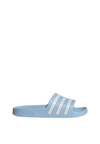 Adidas - Klapki adilette Aqua. Okazja: na plażę. Kolor: niebieski, wielokolorowy, biały. Styl: sportowy, elegancki #1