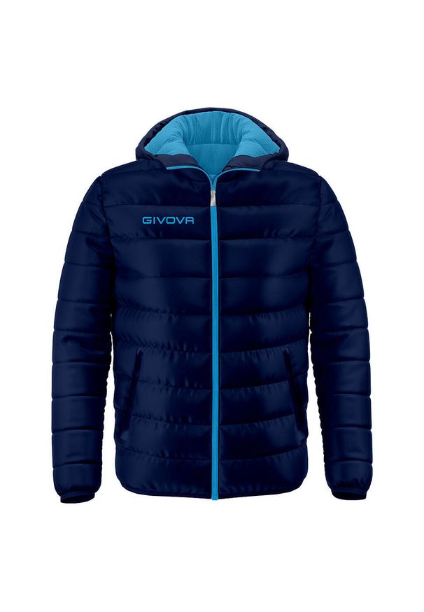 Kurtka sportowa Givova Olanda unisex niebieska 2XS. Kolor: wielokolorowy, niebieski, szary. Sport: piłka nożna