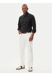 Polo Ralph Lauren Koszula Bsr 710772290 Czarny Custom Fit. Typ kołnierza: polo. Kolor: czarny. Materiał: bawełna #3