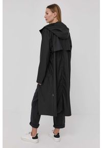 Rains kurtka 18360 Longer Jacket kolor czarny przejściowa. Okazja: na co dzień. Kolor: czarny. Materiał: materiał. Styl: casual #6