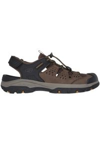 skechers - ały męskie SKECHERS Tresmen Menard. Kolor: brązowy
