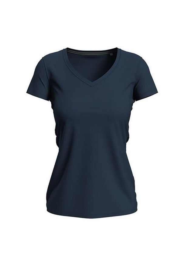 Stedman - Koszulka Damska Z Elastycznym Dekoltem V. Kolor: niebieski. Sport: turystyka piesza