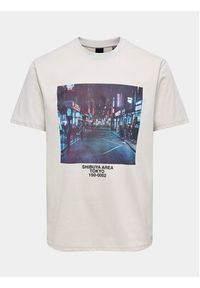 Only & Sons T-Shirt Lex 22028171 Szary Relaxed Fit. Kolor: szary. Materiał: bawełna