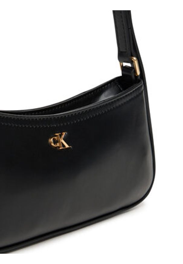 Calvin Klein Torebka Ck Small Shoulder Bag LV04F3170G Czarny. Kolor: czarny. Materiał: skórzane