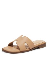 DeeZee Klapki DZ-S8 Beżowy. Kolor: beżowy. Materiał: skóra #7