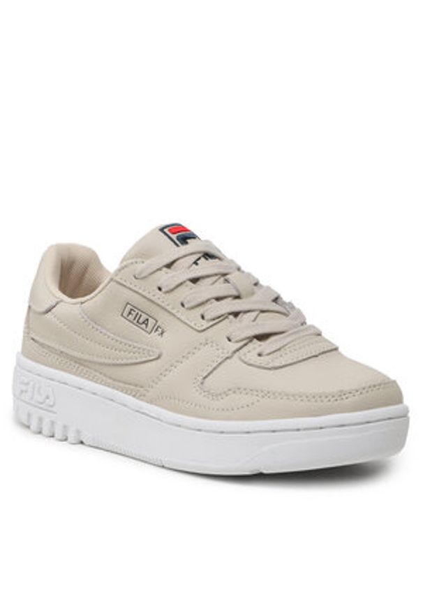 Sneakersy Fila - Fxventuno L Wmn FFW0003.70027 Oyster Gray. Okazja: na co dzień. Kolor: beżowy. Materiał: skóra. Szerokość cholewki: normalna