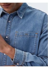 Americanos Koszula jeansowa Unisex Michigan Niebieski Oversize. Kolor: niebieski. Materiał: bawełna, jeans #5