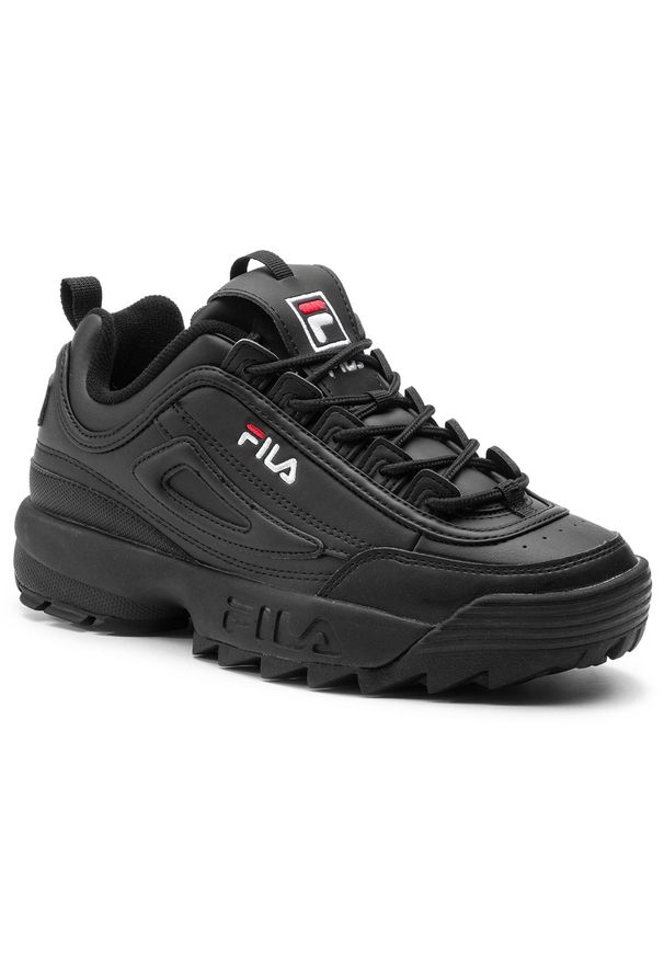 Sneakersy Fila Disruptor Low 1010262.12V Black/Black. Kolor: czarny. Materiał: skóra