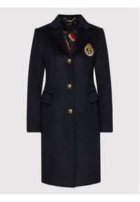 Lauren Ralph Lauren Płaszcz wełniany Sb Crest Patrch Wl Ct 297853841001 Granatowy Regular Fit. Kolor: niebieski. Materiał: syntetyk #4