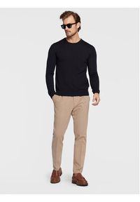 Hugo Sweter San Cedric-M1 50476832 Granatowy Slim Fit. Kolor: niebieski. Materiał: wełna