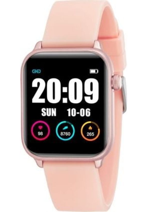Smartwatch Rubicon KW37 Różowy (RNCE56RIBX01AX). Rodzaj zegarka: smartwatch. Kolor: różowy
