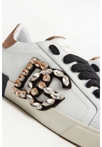 Dolce & Gabbana - Sneakersy damskie skórzane Portofino Vintage DOLCE & GABBANA. Materiał: skóra