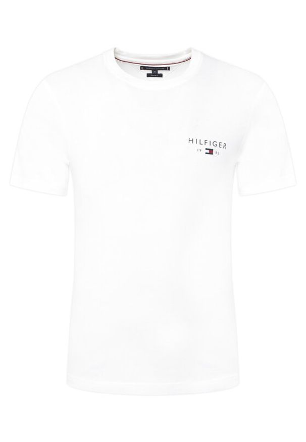 TOMMY HILFIGER - Tommy Hilfiger T-Shirt Brand Love MW0MW41456 Biały Regular Fit. Kolor: biały. Materiał: bawełna
