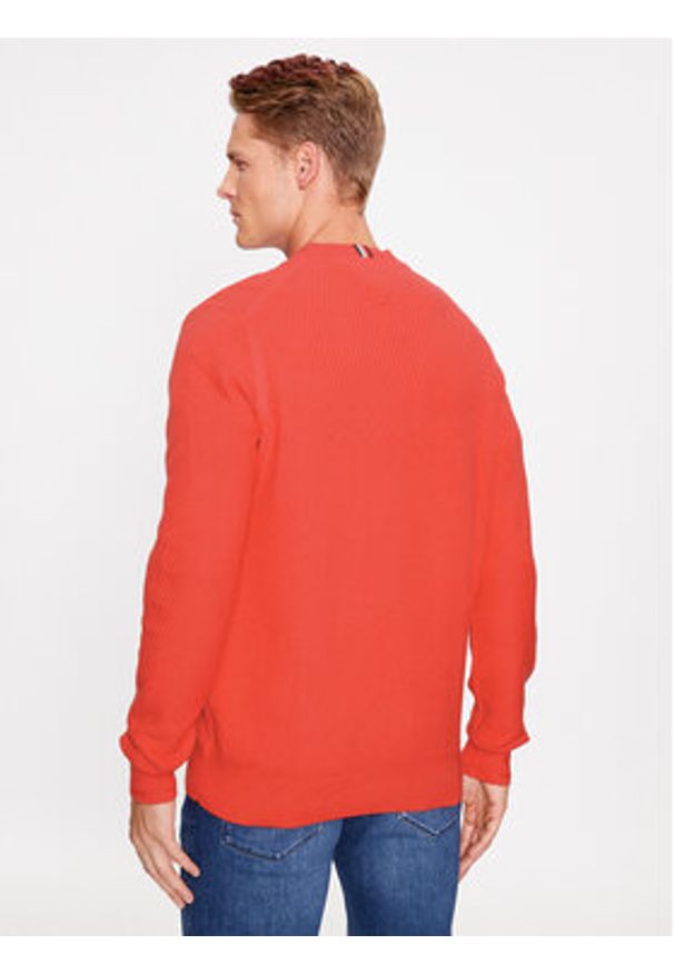 TOMMY HILFIGER - Tommy Hilfiger Sweter MW0MW33131 Czerwony Regular Fit. Kolor: czerwony. Materiał: bawełna