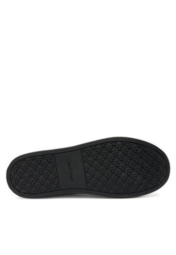 Calvin Klein Sneakersy Classic Cupsole Laceup Aop YM0YM01431 Czarny. Kolor: czarny. Materiał: skóra