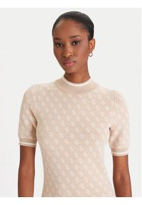Guess Sukienka dzianinowa W3YK39 Z37K0 Beżowy Slim Fit. Kolor: beżowy. Materiał: wiskoza #2