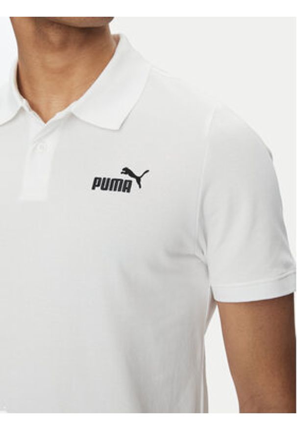 Puma Polo Essentials 682552 Biały Regular Fit. Typ kołnierza: polo. Kolor: biały. Materiał: bawełna