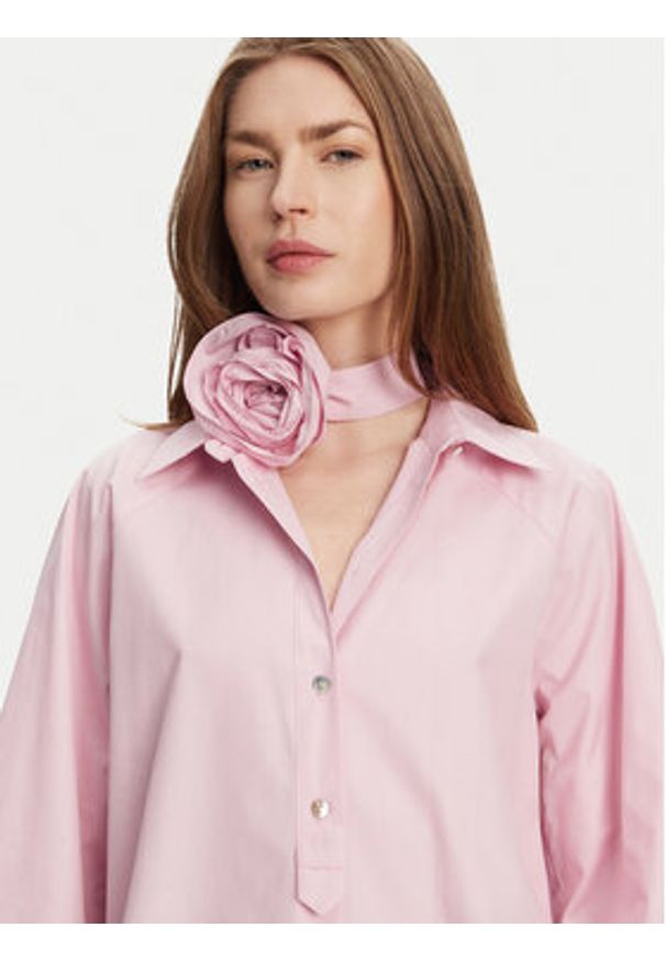 Marella Koszula Von 2513111014 Różowy Relaxed Fit. Kolor: różowy. Materiał: bawełna