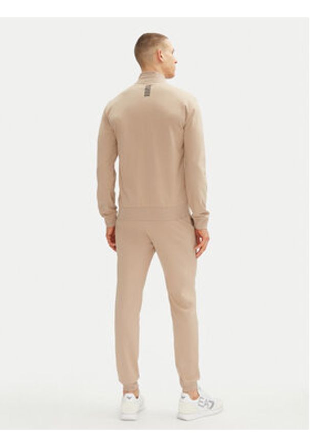 EA7 Emporio Armani Dres 8NPV60 PJVRZ U6155 Beżowy Regular Fit. Kolor: beżowy. Materiał: bawełna