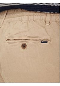 Polo Ralph Lauren Spodnie materiałowe 710940611010 Beżowy jasny Tapered Fit. Kolor: beżowy. Materiał: len #5