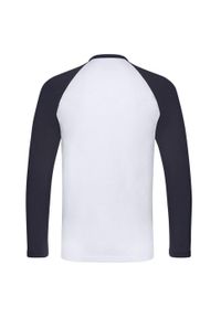 FRUIT OF THE LOOM - Męska Koszulka Baseballowa Z Długim Rękawem Valueweight. Kolor: biały, wielokolorowy, niebieski. Długość rękawa: długi rękaw. Długość: długie