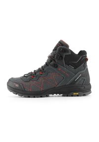 ALPINE PRO - Buty wysokie trekkingowe unisex Alpine Pro Cerne 2 Vibram. Kolor: szary. Materiał: welur, skóra. Styl: sportowy. Sport: turystyka piesza