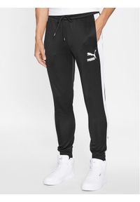 Puma Spodnie dresowe Iconic T7 530098 Czarny Regular Fit. Kolor: czarny. Materiał: bawełna #1