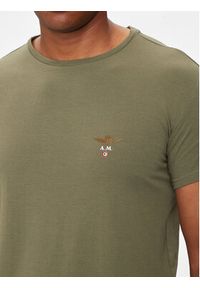 Aeronautica Militare T-Shirt AM1UTI001 Khaki Regular Fit. Kolor: brązowy. Materiał: bawełna #3