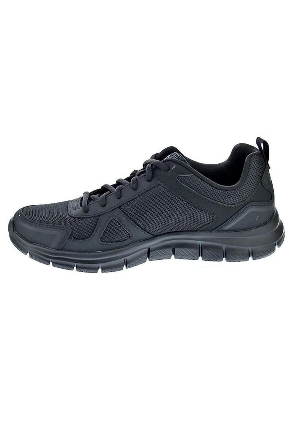 skechers - Buty męskie SKECHERS Track Scrolic. Okazja: na co dzień. Kolor: czarny. Materiał: skóra. Sport: fitness