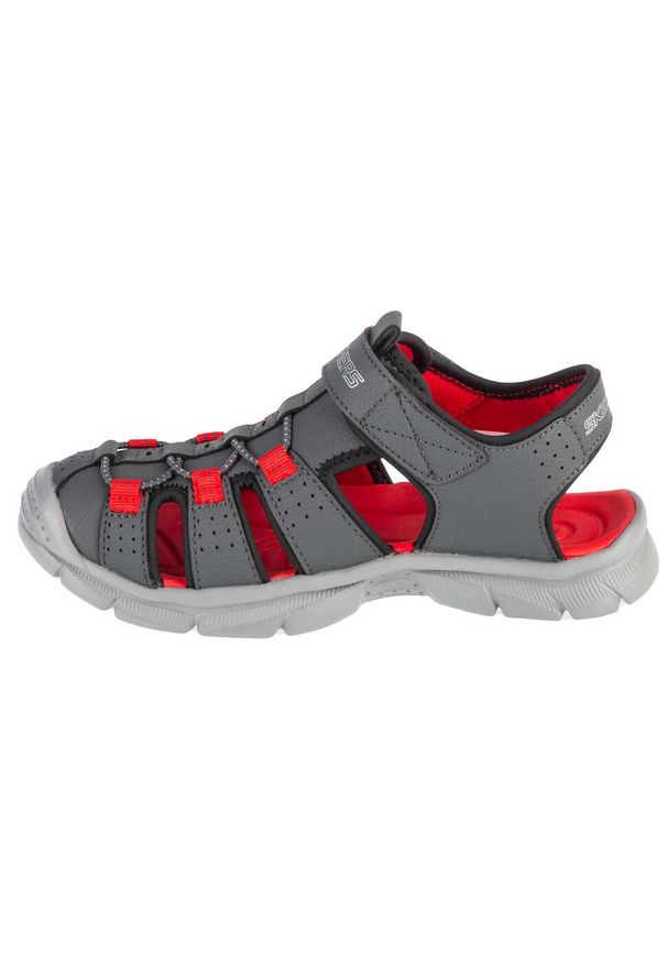 skechers - Sandały chłopięce, Relix Sandal. Kolor: szary