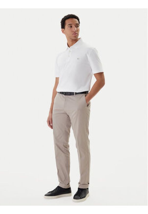 BOSS Spodnie materiałowe C-Genius 50555035 Beżowy Slim Fit. Kolor: beżowy. Materiał: bawełna