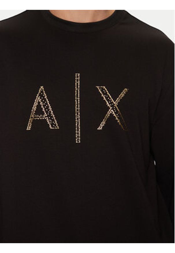 Armani Exchange Longsleeve XM000331 AF12269 UC001 Czarny Regular Fit. Kolor: czarny. Materiał: syntetyk. Długość rękawa: długi rękaw