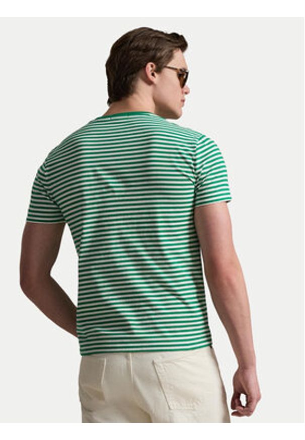 Polo Ralph Lauren T-Shirt 710956828500 Zielony Slim Fit. Typ kołnierza: polo. Kolor: zielony. Materiał: bawełna