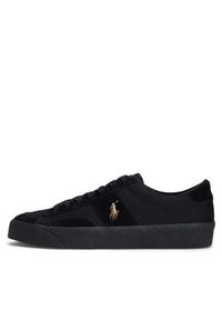 Polo Ralph Lauren Sneakersy 816913476003 Czarny. Kolor: czarny. Materiał: skóra, zamsz