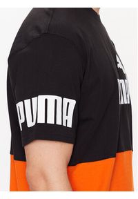 Puma T-Shirt Power Colourblock 673321 Pomarańczowy Relaxed Fit. Kolor: pomarańczowy. Materiał: bawełna