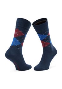 TOMMY HILFIGER - Tommy Hilfiger Zestaw 2 par wysokich skarpet męskich 100001495 Granatowy. Kolor: niebieski. Materiał: materiał #5