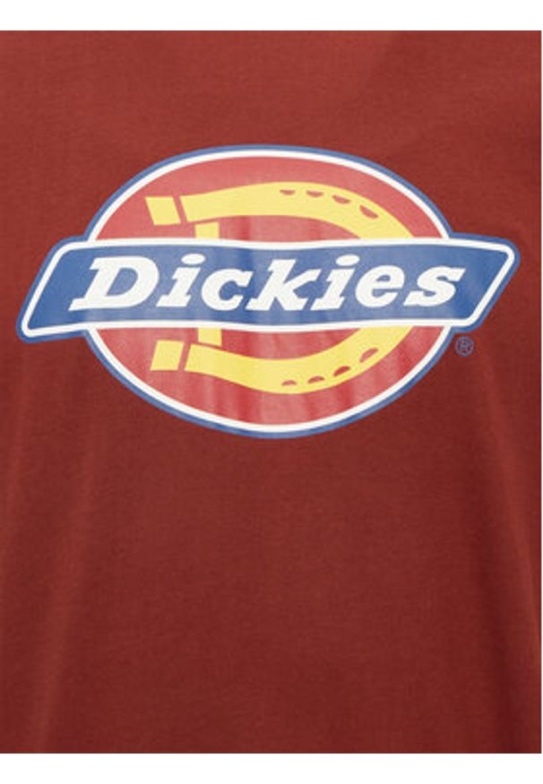 Dickies T-Shirt Icon Logo DK0A4XC9 Bordowy Regular Fit. Kolor: czerwony. Materiał: bawełna