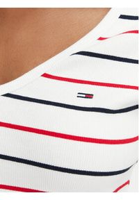 Tommy Jeans T-Shirt DW0DW17385 Biały Slim Fit. Kolor: biały. Materiał: bawełna #5
