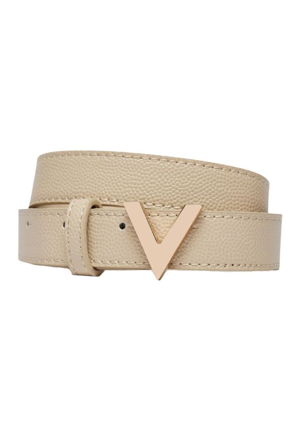 Valentino by Mario Valentino - VALENTINO Beżowy pasek damski Divina, Rozmiar XS. Kolor: beżowy