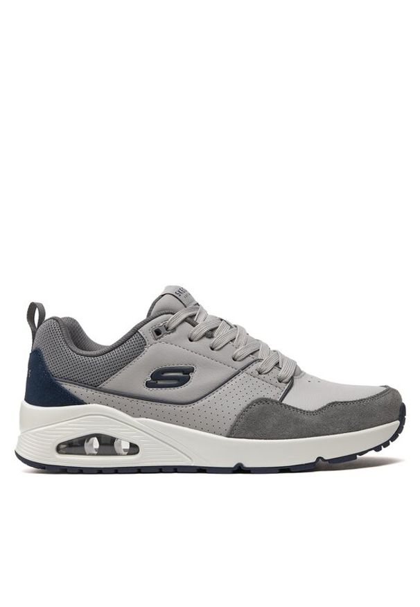 skechers - Skechers Sneakersy Uno-Retro One 183020/GRY Szary. Kolor: szary. Materiał: skóra
