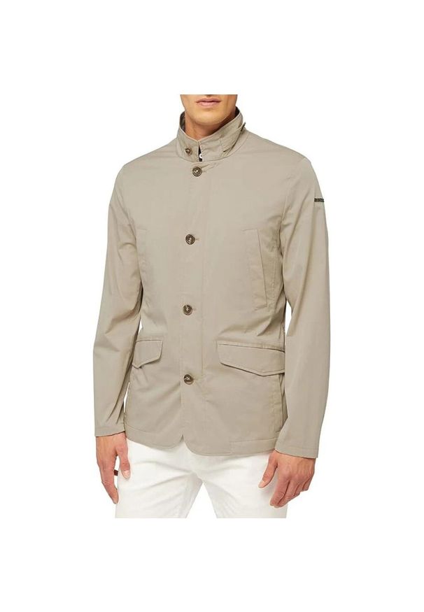 Geox - Kurtka GEOX M EOLO Beżowy. Kolor: beżowy. Materiał: tkanina