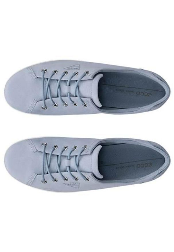 ecco - Buty do chodzenia damskie Ecco Soft 2.0. Kolor: niebieski. Materiał: skóra. Szerokość cholewki: normalna. Sport: turystyka piesza