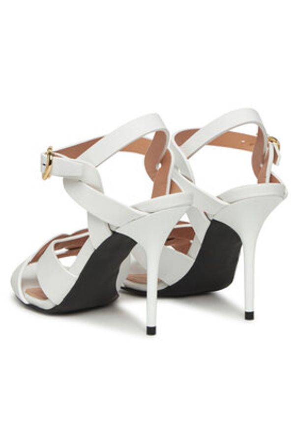 Love Moschino - LOVE MOSCHINO Sandały JA16069G1MIA0100 Biały. Kolor: biały. Materiał: skóra