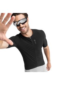 SIROKO - Koszulka rowerowa męska SRX II Vulture ultralekka. Kolor: czarny. Materiał: tkanina. Długość rękawa: krótki rękaw. Długość: krótkie. Sport: kolarstwo #1